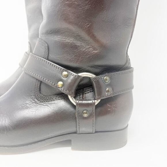 Frye Melissa Harness Inside Zip Riding Boot - Picture 9 of 14